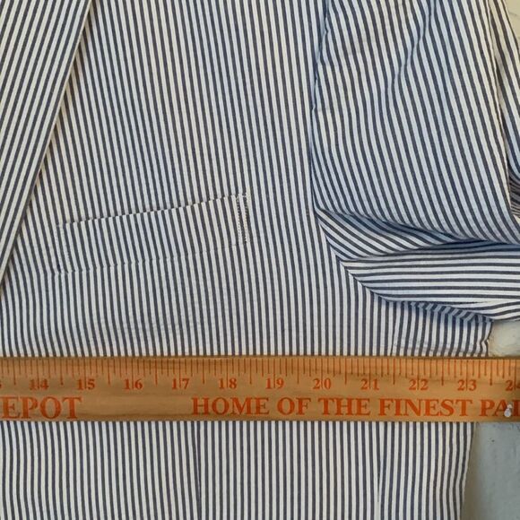 Jos.A Bank Cotton Blue White Striped Men's Blazer Pockets Two Button Size 48R - Picture 6 of 12